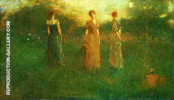 In The Garden c 1892 By Thomas Wilmer Dewing