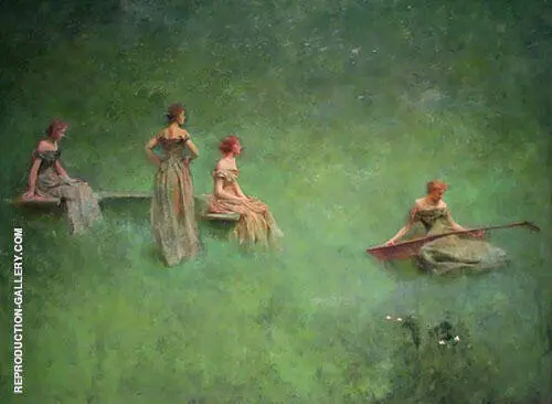 The Lute c1904 By Thomas Wilmer Dewing