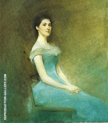 Lady in Blue 1892 By Thomas Wilmer Dewing