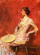 The Palm Leaf Fan c 1906 By Thomas Wilmer Dewing