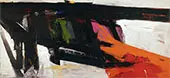 Black and Orange Wall By Franz Kline