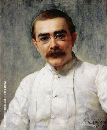 Portrait of Rudyard Kipling 1891 | Oil Painting Reproduction