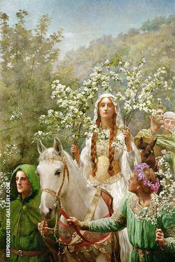 Queen Guinevres Maying 1900 By John Maler Collier