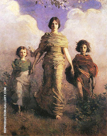 A Virgin 1892-93 by Abbott H Thayer | Oil Painting Reproduction
