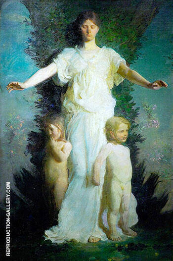Caritas 1895 by Abbott H Thayer | Oil Painting Reproduction