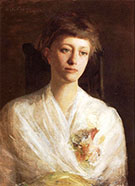 Girl in White Margaret Greene 1888 By Abbott H Thayer