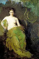 Half Draped Figure c1885 By Abbott H Thayer