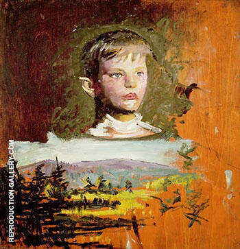 Head of a Boy Recto 1918-19 by Abbott H Thayer | Oil Painting Reproduction