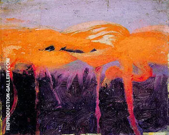Red Flamingoes 1905-09 By Abbott H Thayer
