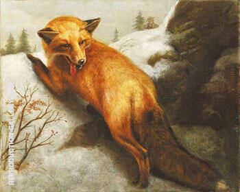The Red Fox 1870 by Abbott H Thayer | Oil Painting Reproduction