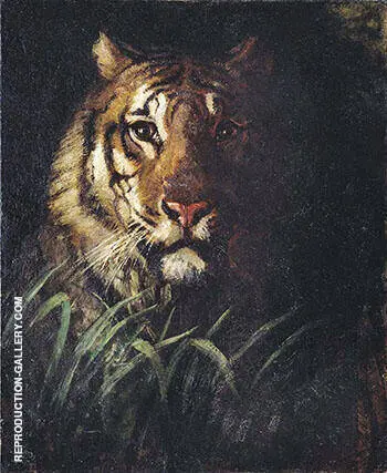 Tiger's Head 1874 By Abbott H Thayer