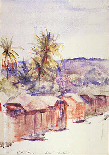 Village Street Dominica by Abbott H Thayer | Oil Painting Reproduction