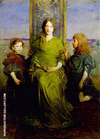Virgin Enthroned 1891 by Abbott H Thayer | Oil Painting Reproduction