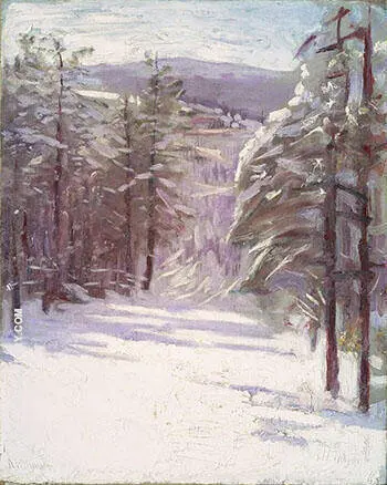 Winter Scene 1901 By Abbott H Thayer