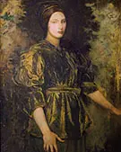 Woman in Green Velvet 1918 By Abbott H Thayer