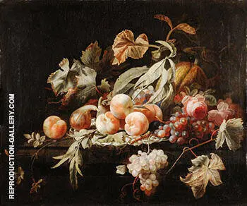 Attributed to Still Life with Fruits By Abraham Mignon