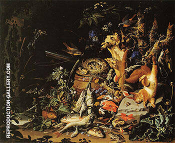 Game Fish and nest on the Forest Floor | Oil Painting Reproduction