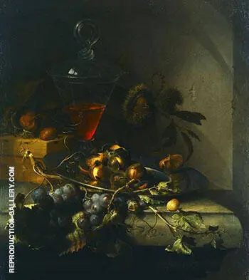 Stillleben mit Obst By Abraham Mignon