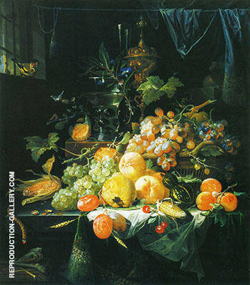 Still Life in the Interior by Abraham Mignon | Oil Painting Reproduction