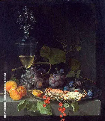 Still Life with Crabs on a Pewter Plate c 1669-72 By Abraham Mignon