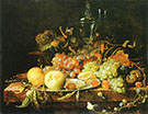 Still Life with Fruits 1663 By Abraham Mignon