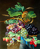Still Life with Grapes By Abraham Mignon