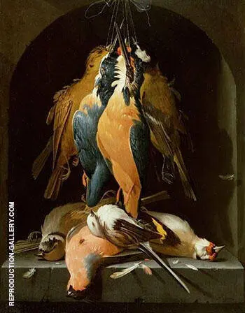 Still Life of Birds By Abraham Mignon