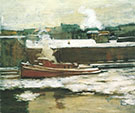 Pushing Through the Ice 1906 By Alson Skinner Clark