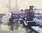 Winter Industrial Landscape on the Chicago River 1906 By Alson Skinner Clark