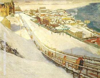 Toboggan Slide and Dufferin Terrace c 1906 By Alson Skinner Clark
