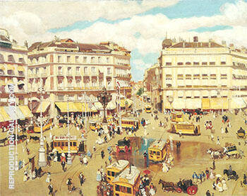 Plaza of the Puerta del Sol 1909 | Oil Painting Reproduction