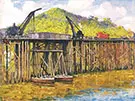 Moving the Trestles c 1914 By Alson Skinner Clark