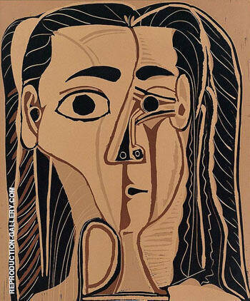 Jacqueline au bandau de Face 1962 | Oil Painting Reproduction