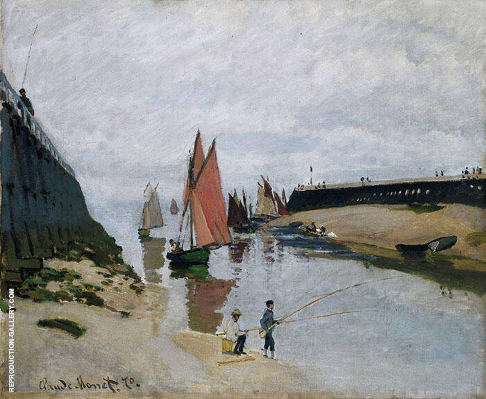 The Port of Trouville Low Tide 1870 | Oil Painting Reproduction