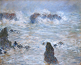 Storm off the Belle Ile Coast 1886 By Claude Monet