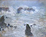 Storm off the Belle Ile Coast 1886 By Claude Monet