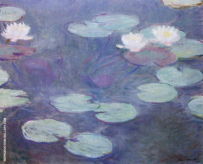 Pink Water Lilies 1897 by Claude Monet | Oil Painting Reproduction
