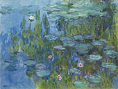 Nympheas en Fleur (Water Lilies) c1914 By Claude Monet