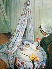 Jean Monet in his Cradle 1867_101 By Claude Monet