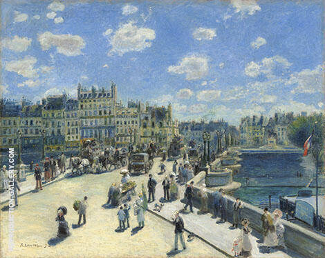 The Pont Neuf 1872 by Pierre Auguste Renoir | Oil Painting Reproduction