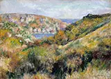 Hills around the Bay of Moulin Huet Guernsey 1883 By Pierre Auguste Renoir
