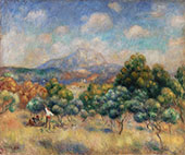 Montagne Sainte Victoire Paysage 1889 By Pierre Auguste Renoir