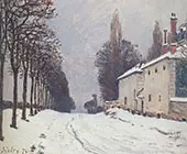 Snow on the Road Louveciennes 1874 By Alfred Sisley