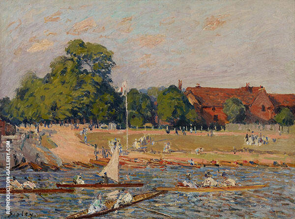 Regatta at Hampton Court 1874 by Alfred Sisley | Oil Painting Reproduction