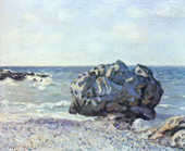 Langland Bay Storr's Rock Morning 1897 By Alfred Sisley