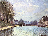 The Canal Saint Martin Paris 1870 By Alfred Sisley
