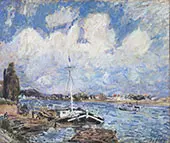 Boats on the Seine c 1877 By Alfred Sisley
