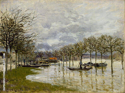 The Flood on the Road to Saint Germain 1876 | Oil Painting Reproduction