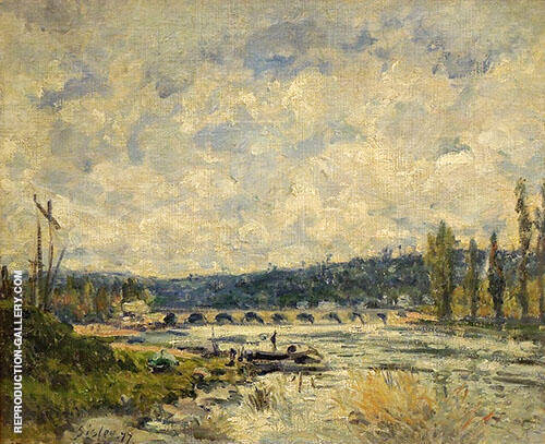 The Bridge at Sevres 1877 by Alfred Sisley | Oil Painting Reproduction