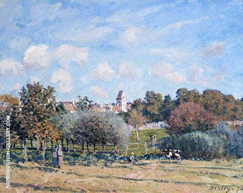 The Bell Tower at Noisy le Roi Autumn 1874 | Oil Painting Reproduction